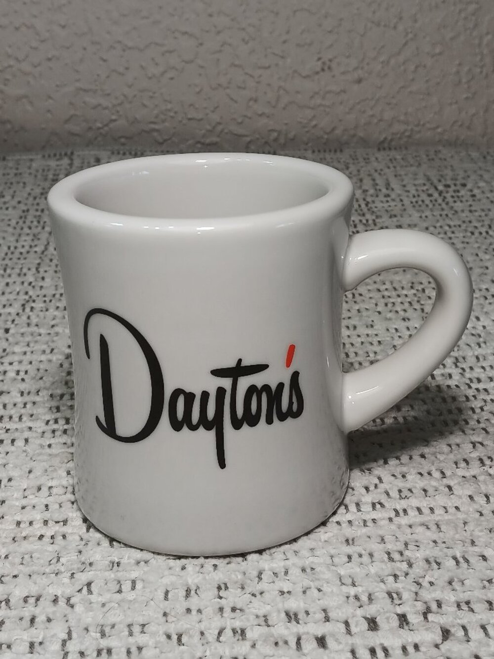 Dayton's double sided graphic logo diner style coffee mug cup
